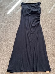 OGL Flattering Boat neck A-line New Airy Brami Tank Dress Black Sz Large NWT