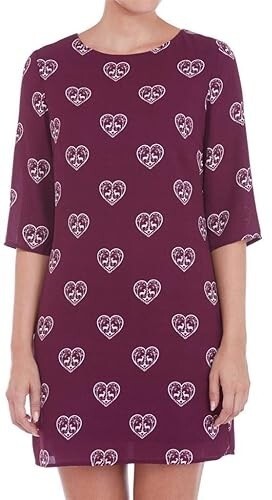 NWT Sugarhill Boutique Dress with Deer & Heart Print in Purple sz US 10 (EUR 42)