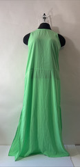 J Crew Bright Green Sleeveless Side Slit Maxi Dress Lightweight Womens Size XXS