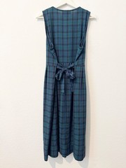 Vintage Miss Dorby Petites Sleeveless Plaid Midi Dress Academia Preppy Summer 10