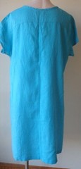 FLAX Design LINEN DRESS M NWT Garden Party Dress AQUAMARINE