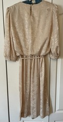 Lady Carol Glamorous Gold Shimmery Dress Size 16 Fabric Belt
