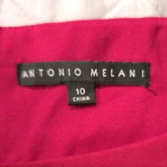 Antonio Melani Red Solid Sleeveless Maxi Knee Length Dress Womens Regular 10