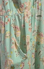 Torrid Midi Super Soft Button-Front W/ Pockets Green Floral Skater Dress 6 XL