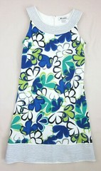 Peter Nygard Collection Flower Power Birdseye Sleeveless Stretch Cotton Dress 4