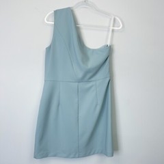 NEW Michael Costello Revolve One Shoulder Dress Womens Size XL Blue Cocktail