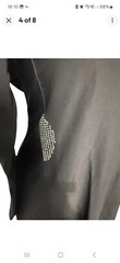 Ladies Premium Quality Kimono Nida Open Abaya Diamonte Dubai – Black N3- Size 56