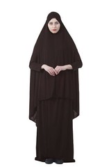 2pc Muslim Women Prayer Dress Overhead Maxi Hijab Khimar Skirt Abaya Arab