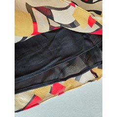 Jones New York 100% Silk Geo Midi Dress 20W Art Deco Y2K Cocktail Artsy Chic