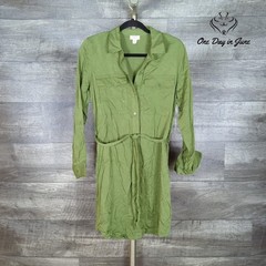 a.n.a Long Sleeve Button Front Mini Dress Size XS