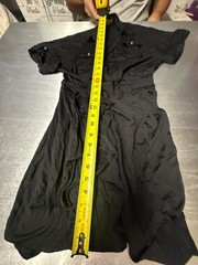 Zara Basic Womens Black Viscose Modal Tie-Waist Utility Dress Size M Casual NWT