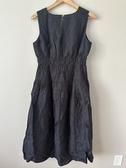NWT! J.Crew Hyacinth V-neck dress in Black ramie. Women’s Medium $178