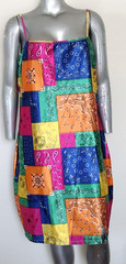 PLUS WOMEN&rsquo;S IT&rsquo;S SPLIT THIGH CAMI HOUSE DRESS Size 3X BANDANA PRINT SLEEVELESS