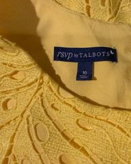 TALBOTS RSVP Womens Solid Yellow Dress NWOT – Sz 10