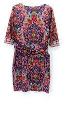 NEW $179 Gretchen Scott Jersey Corset Dress Pleasantly Paisley Goddess Large