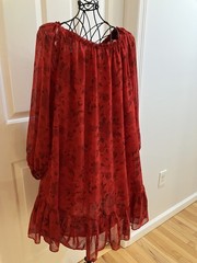 Moda International Red Dress sz L Coastal Cozy