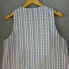 Pomander Place Tuckernuck Bianca Mini Dress Blue Tweed Sleeveless Size Large NWT