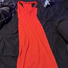 Women&rsquo;s Sleeveless Dress Red With Cut Out