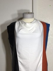 Zara Straight Mini Dress Color Block With Black, Blue And Orange Stripes. Sz L