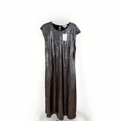 Gibson Latimer Metallic Maxi Dress Womens XXL Silver Cap Sleeve NWT $149 W16