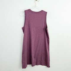 PACT Organic Cotton Sleeveless V Neck T-Shirt Dress Mauve Purple Large