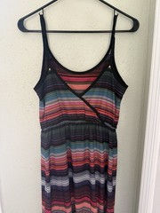 Athleta Women’s XS Striped Sundress Midi Sleeveless Stretch Multicolor