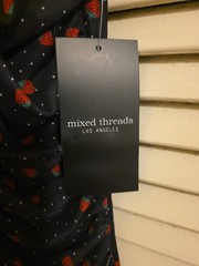 Mixed Threads Los Angeles XL Black Strawberry Dress Brand New With Tags