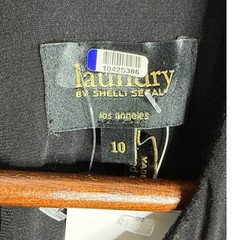 Laundry by Shelli Segal Sleeveless Mock Neck High Low Gown Back Zip Up 10 Black