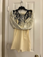 Free People Movement Hot Shot Printed Mini Dress Built in Shorts Sunrise Geo XS