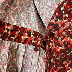 Equipment WOMENS SZ US 2 Jenesse Merlot AbstractPrinted Long Sleeve Dress $425