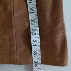 Lauren Ralph Lauren Camel Faux Suede Sleeveless Sheath Dress Brown Size 10
