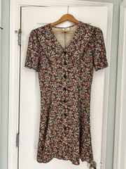 VTG Buyer Too! Mini Baby Doll Dress Romantic Fairy Floral Junior 13
