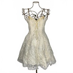 Vintage Legends Fashions Beaded Lace Party Dress Bridal Reception Prom 9/10