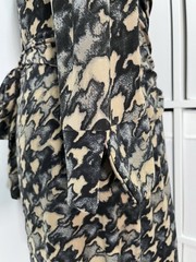 Onjenu Ingenue Fixed Wrap Midi Dress Pockets Size 14 Soft Jersey 3/4 Sleeve
