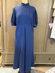 FINERY Stunning Cobalt Blue Empire line Dress Uk 16 wedding/occasion Worn once