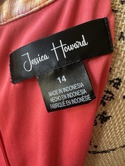 NWT Jessica Howard Red and Pink Floral Teir Poppy Sleeveless Maxi Dress Size 14