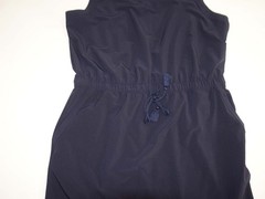 T by Talbots Women&rsquo;s Lightweight Stretch Split Neck Dress Size Large Navy Blue L
