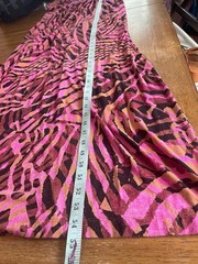 CAbi Pink and Black Abstract Animal Print Sleeveless V-Neck Maxi Dress Style 109