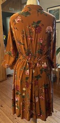 Joe Browns Mustard Yellow Floral Print Dress Size 14 Viscose USED