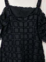 Endless Rose Navy Textured Cold Shoulder Mini Dress Size L