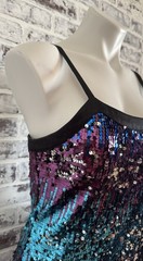 Laundry by Shelli Segal Sequin Mini Dress Sparkle Party Cocktail Adj Straps EUC