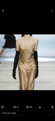 Cushnie et Ochs 100% Silk Beige V-Neck Slip Midi Dress Size 4 Small MSRP ~$1595