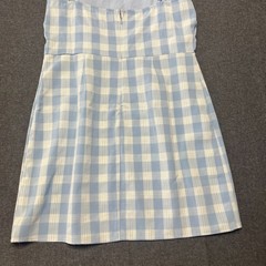 BP. Women’s Dress Size L Blue White Plaid Mini Sleeveless Spaghetti Strap