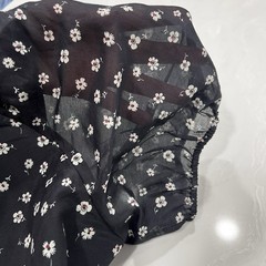 Alex Mill 100% Silk Floral Print Mini Dress Women&rsquo;s Size Large Black White Lined