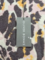 Oliver Bonas White Print Mini Dress, NEW, Size 8, RRP £65, B37/12358