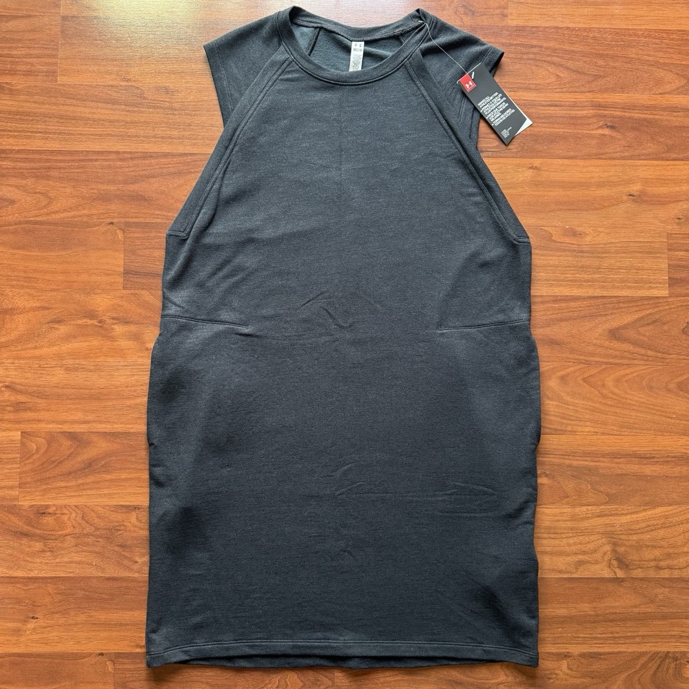 NWT Under Armour sleeveless pullover shift dress Medium gray athletic athleisure