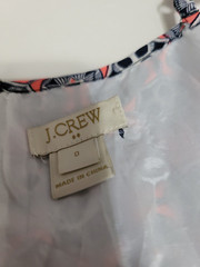 J Crew Size 2 Mini Sundress Soft Girl Pockets Geometric Flirty Girl *Flaw*