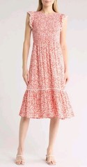 Lost + Wander Pick Me At Hello Claire Midi Dress Size Medium