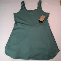Nike One Women&rsquo;s Green Capsule Ribbed Dress With Shorts Size 2XL FQ7865-361 New
