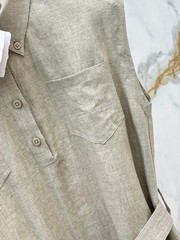 Brunello Cucinelli&rsquo;s latest Spring/Summer Italian minimalist long linen dress